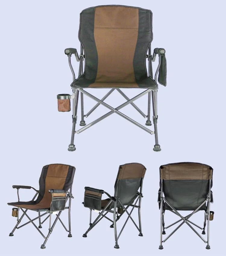 Cadeiras de dobramento de acampamento do metal da gravidade zero da dobradura portátil e Stowable da tela de assento e de encontro da tubulação de aço 600d