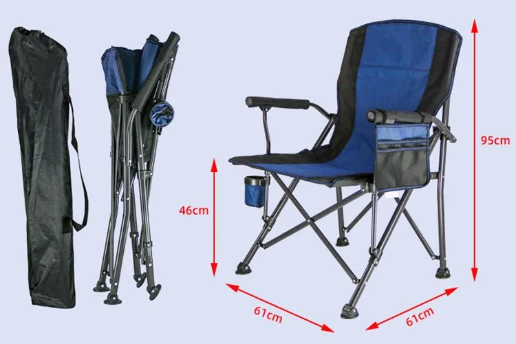 Cadeiras de dobramento de acampamento do metal da gravidade zero da dobradura portátil e Stowable da tela de assento e de encontro da tubulação de aço 600d