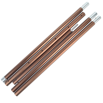 6061/7075 de barraca de alumínio ajustável Polos anodizou o tratamento de superfície com borracha