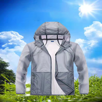 Roupa uv Rápido-seca de nylon da Sun-prova da proteção da proteção solar de Upf 50+ da luz da pele da resistência de água 96%