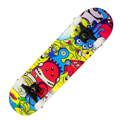 Skate dragão de quatro rodas com almofada de plutônio vermelha skate longboard