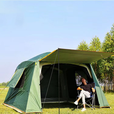 Barraca 3000mm do esporte exterior de Oxford do poliéster do CE barraca automática de 6 pessoas impermeável