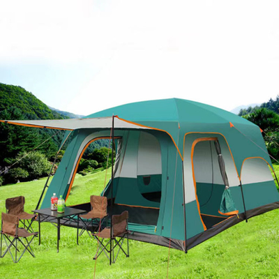 barraca de acampamento do revestimento do plutônio da barraca 3000mm da família da dupla camada 210D impermeável