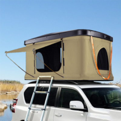 Barraca de acampamento do telhado da dupla camada para o carro, 2-3/3-4 pessoa duramente Shell Roof Top Tent