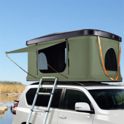 Barraca de acampamento do telhado da dupla camada para o carro, 2-3/3-4 pessoa duramente Shell Roof Top Tent