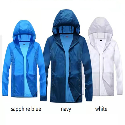 Roupa uv Rápido-seca de nylon da Sun-prova da proteção da proteção solar de Upf 50+ da luz da pele da resistência de água 96%
