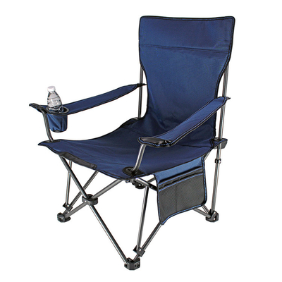 cadeira ajustada portátil e Stowable da tela 600D do quadro da praia do metal da pesca com Carry Bag